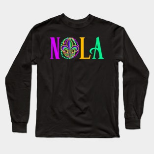 Mardi Gras  504 New  Louisiana Fleur De Lis Long Sleeve T-Shirt